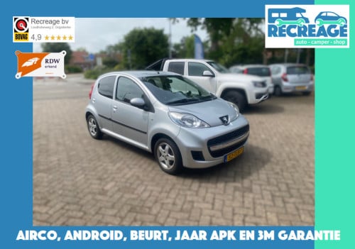 Peugeot 107 black en silver 1.0, 3mnd gar., jaar apk, beurt, carplay radio