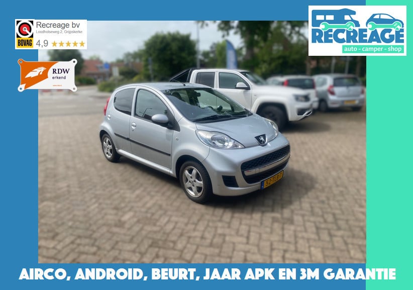 Peugeot 107 black en silver 1.0, 3mnd gar., jaar apk, beurt, carplay radio