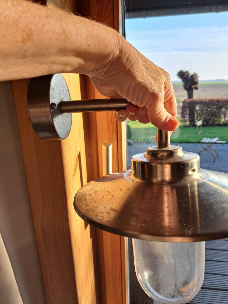 Massive buitenlamp RVS/Inox