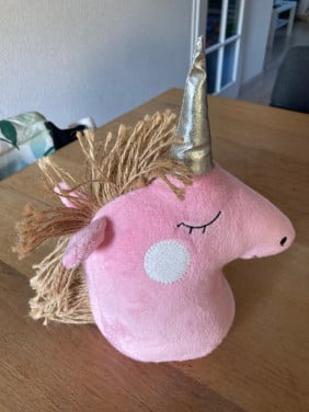 Roze deurstopper eenhoorn Villa Volance