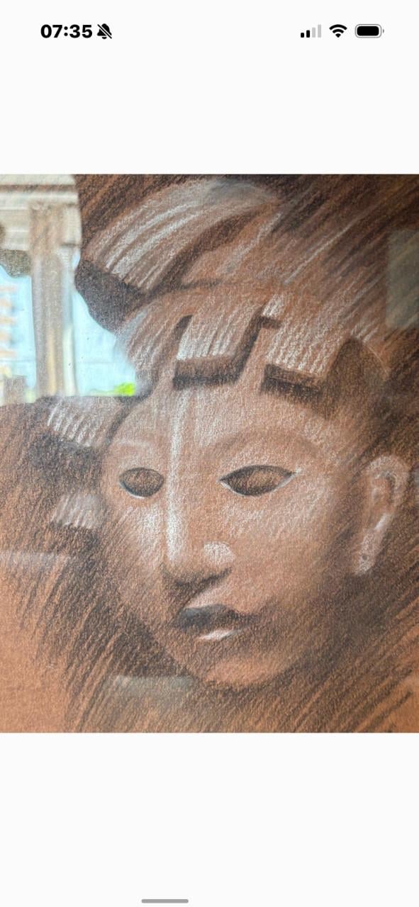 2  ingelijste Etsen van de Maja-cultuur