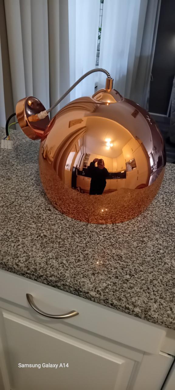 Koperkleurige lamp van depot 7