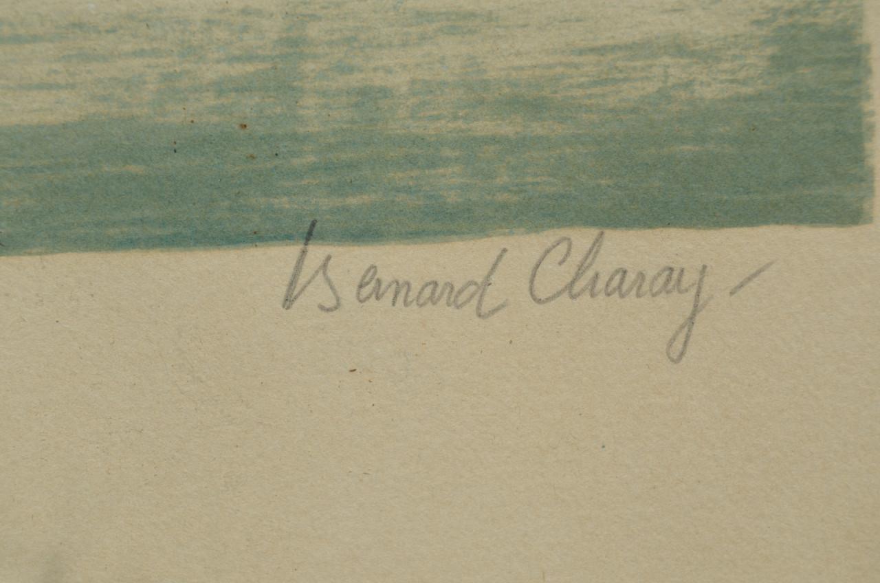 Mooie grote litho/zeefdruk Bernard Charoy