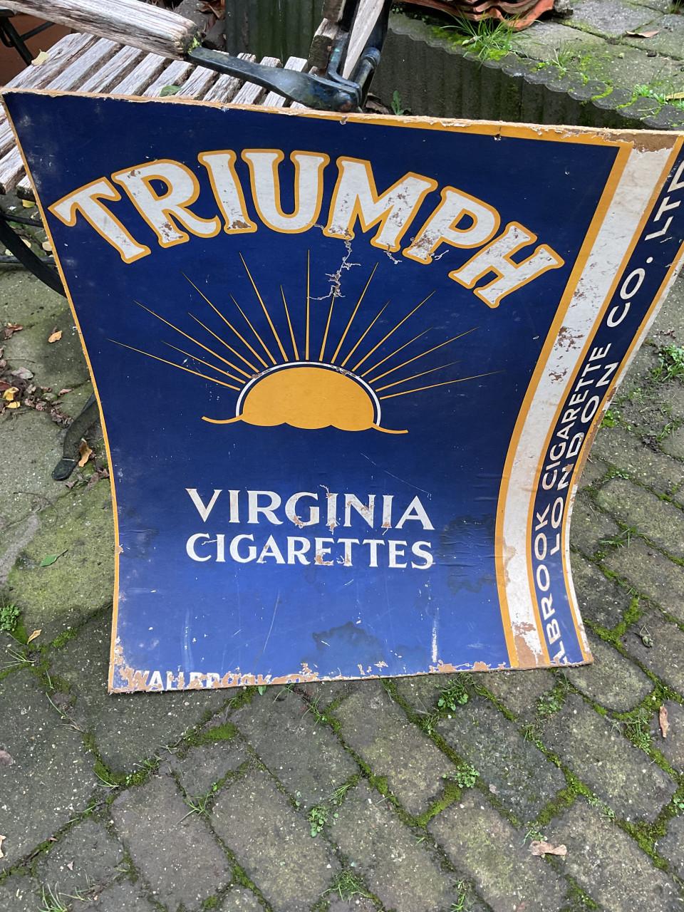 Oud reclamebord  “ Triumph Cigarettes “
