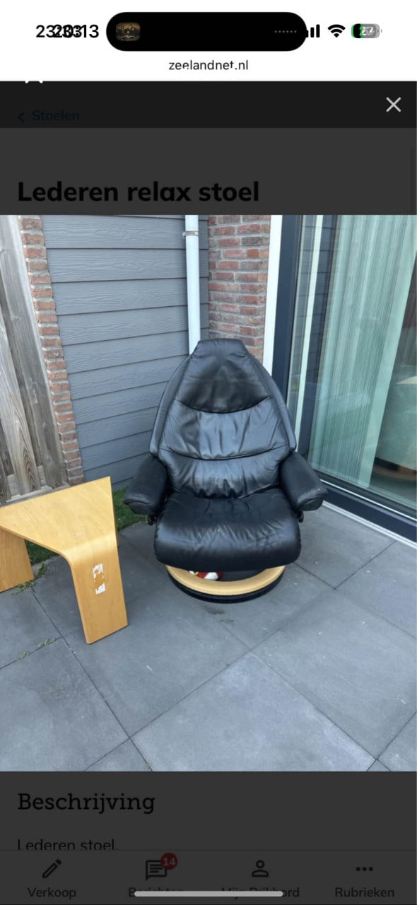Lederen stoel