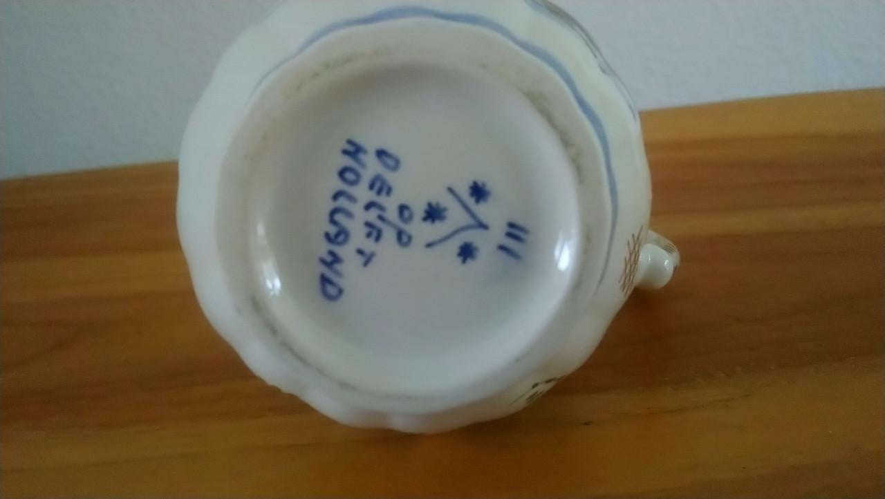 Kannetje polychroom DP Delft (De Delftse Pauw) h 11 cm