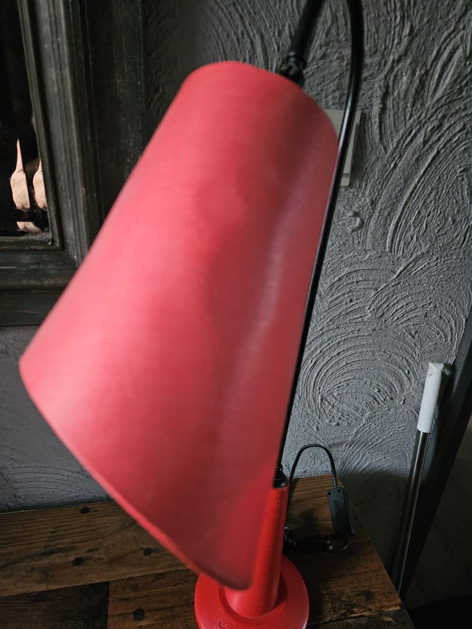 Vintage prachtige Bony Design Tafellamp Rood - Jaren '80
