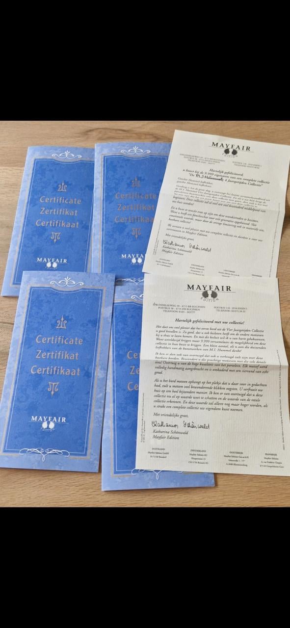 Bordjes Hummel, de 4 jaargetijden