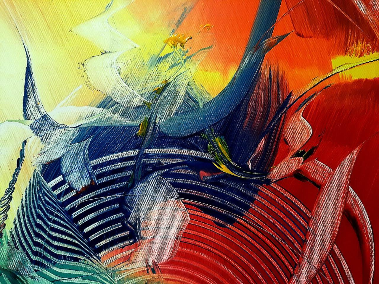 " Extasy " Acrylschilderij van Gia Hung 120 cm x 60 cm