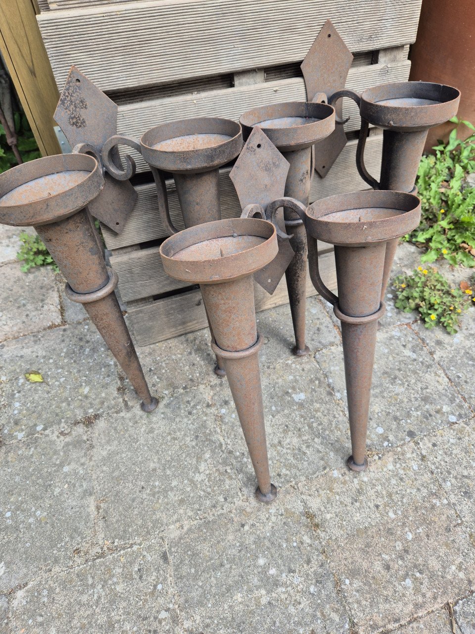 Wand kaars houders