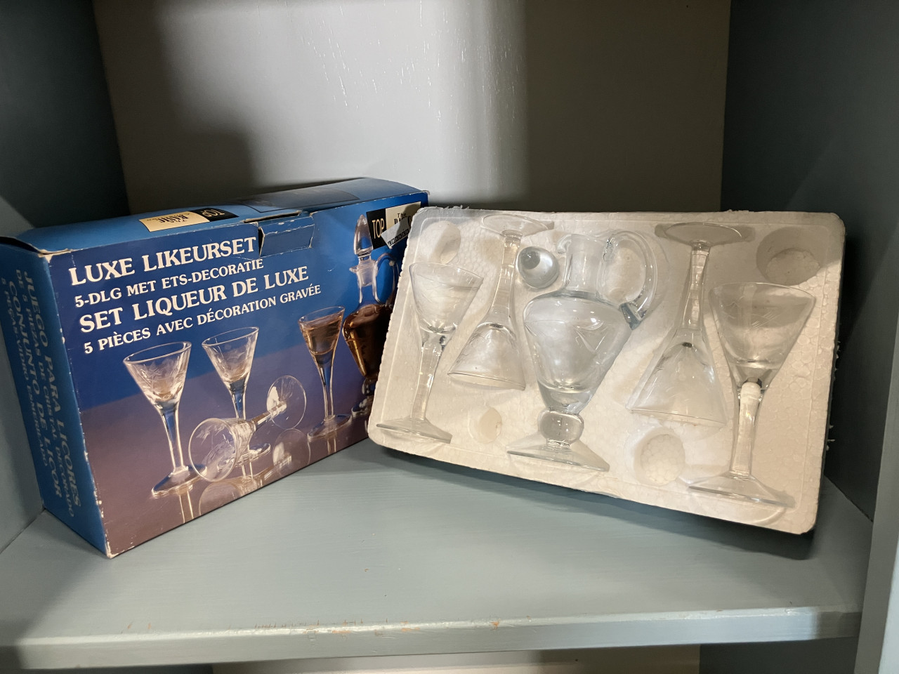 Luxe Likeurset - 5-delig met ets-decoratie