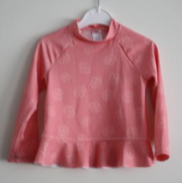 Roos shirtje met schelpen print maat 80