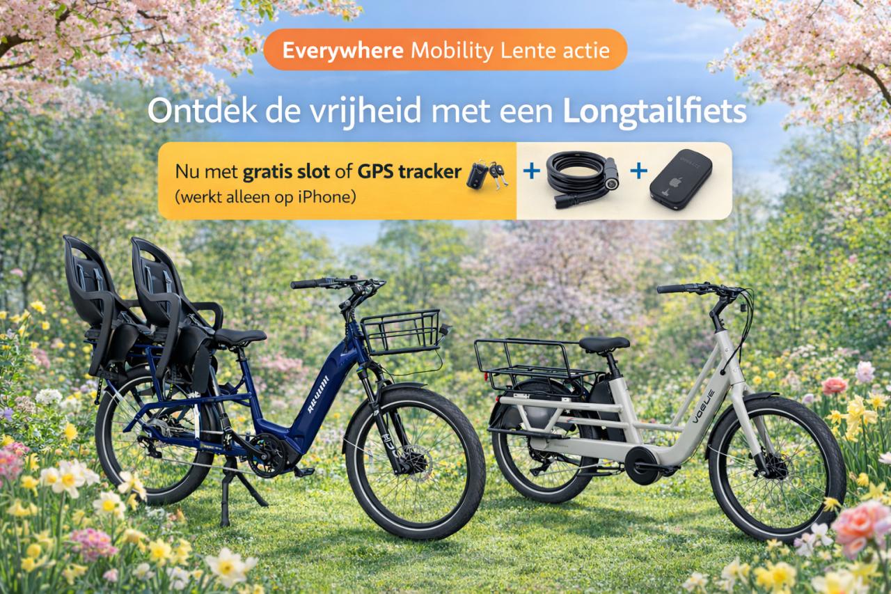 Nu in de showroom Longtailfietsen bij Everywhere Mobility