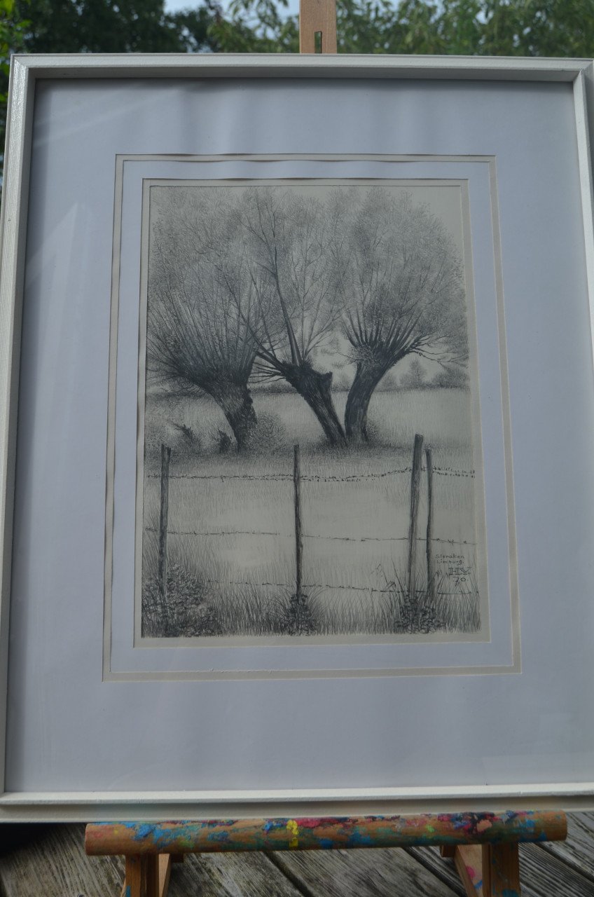 10 x Hendrik Voskuijl (1893 - 1980) potloodtekeningen (1) o.a. Slenaken