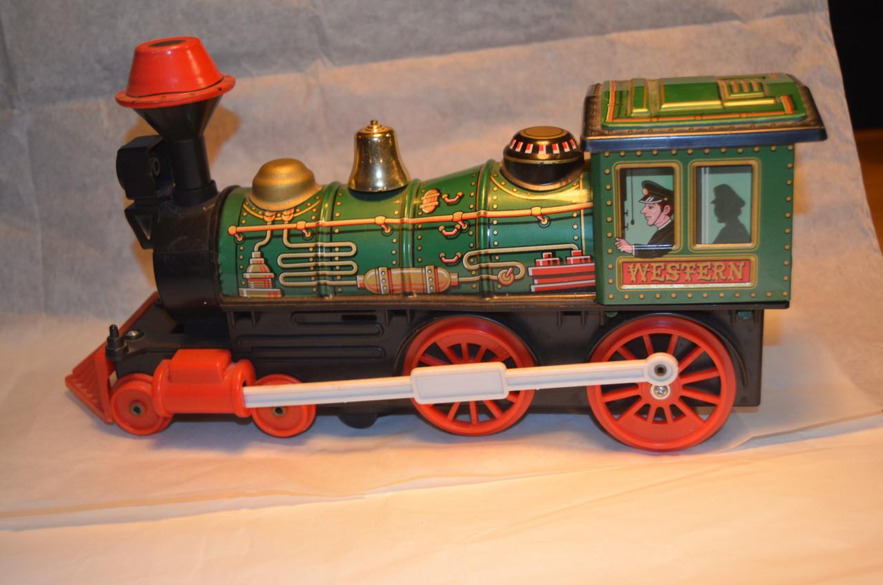 Blikken trein jaren '60 Japan Modern Toys 'Western' groen.