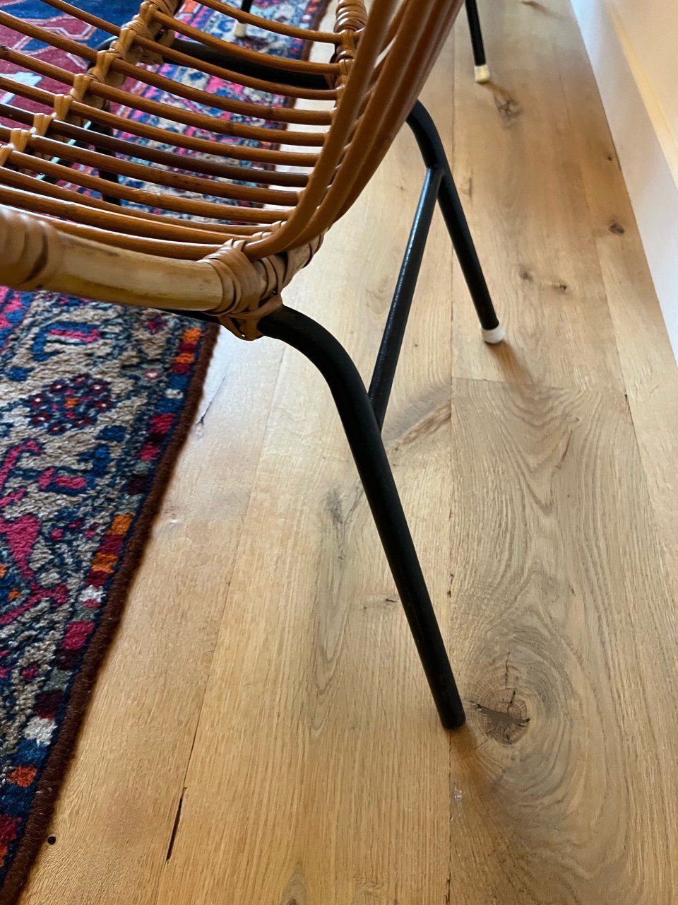 2 vintage rotan stoelen