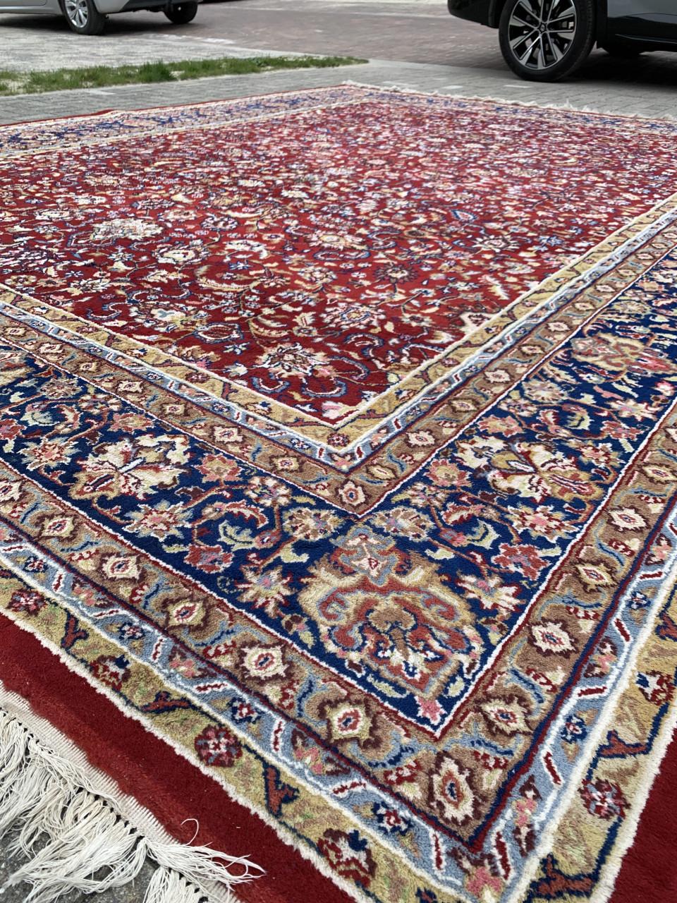 ❣️Mega Groot Handgeknoopt Vintage Vloerkleed❣️400x310 cm❣️