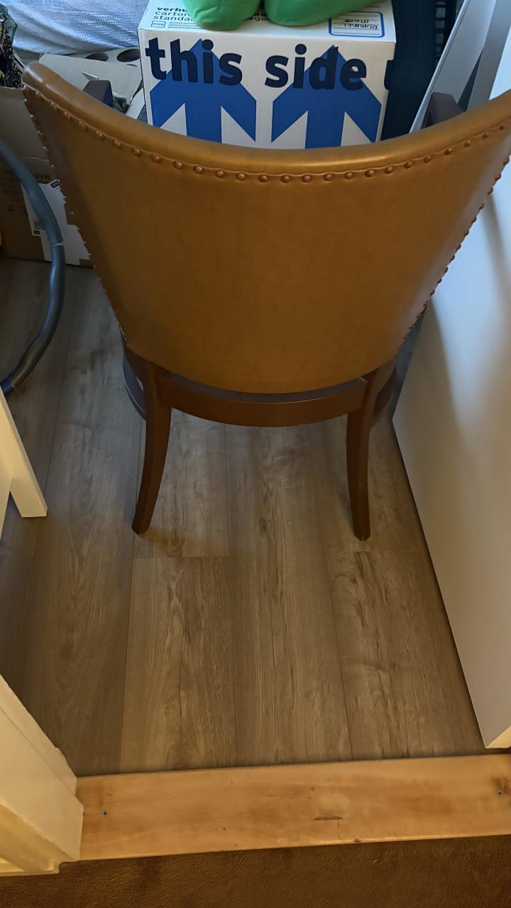 Vintage fauteuil/stoel cognac leer/hout