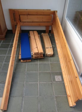 Life time Grenen Bedbank met 2 lade's 200x90cm