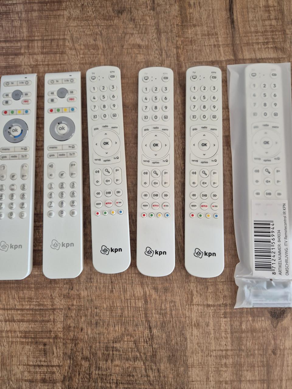 Gratis 4 nieuwe KPN afstandsbedieningen