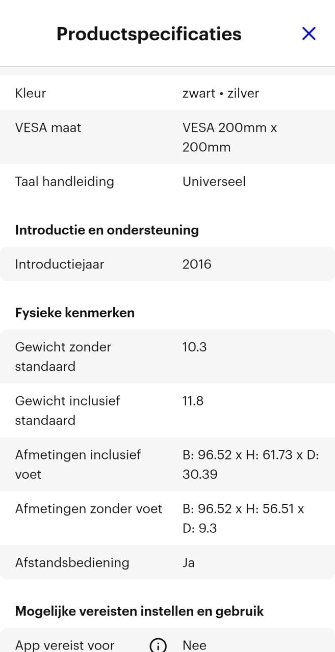 TV Samsung curved, led, 43 inch, 109 cm. €199