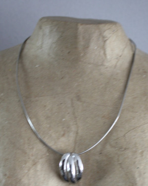 Zilver klurige kettig met hanger