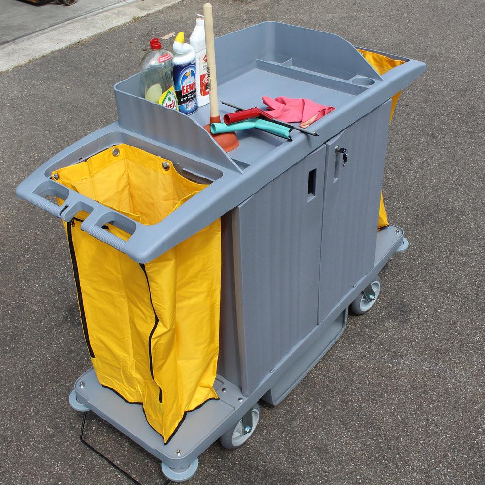Schoonmaak kar voor professioneel gebruik