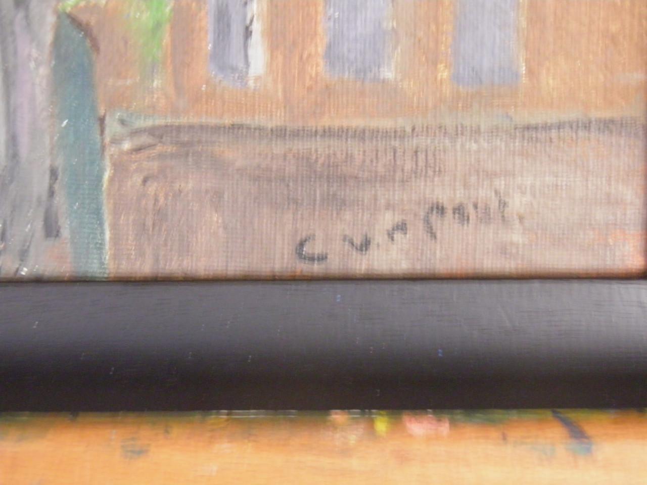 Lange jan koorkerkplein, gesigneerd cor van der poel