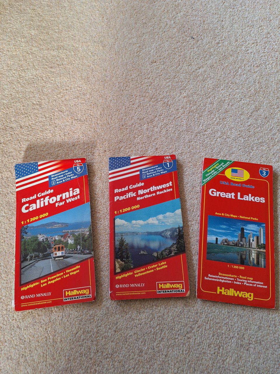 Wegenkaarten USA (3 stuks)