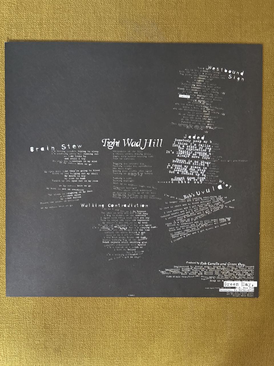 Green Day - Insomniac Vinyl LP (1995 US Persing)