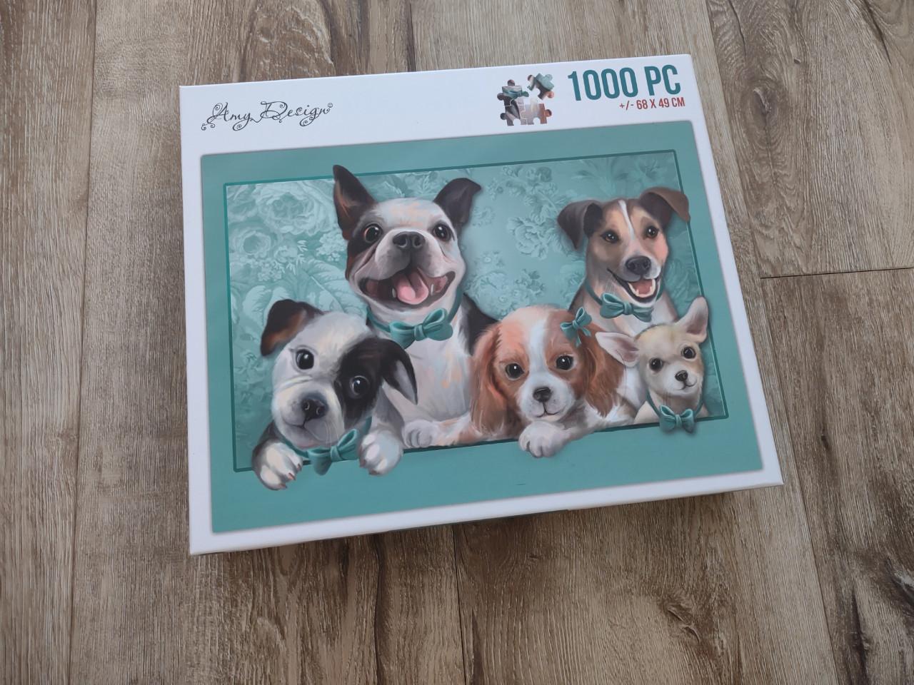 Prachtige dieren puzzel, Amy Design honden puzzel, 1000 st.