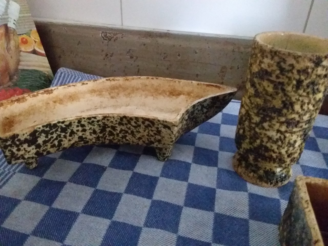 Vintage bloempotten berkenbast boomschors