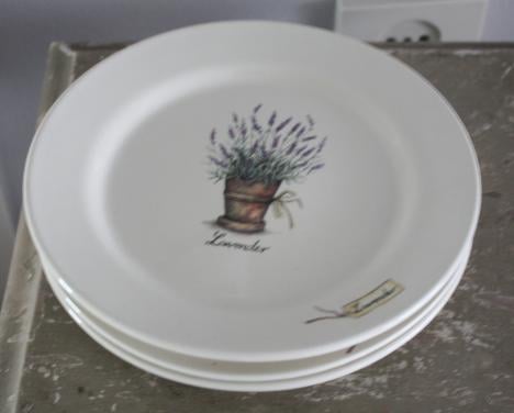 Set van 4 lavendel bordjes