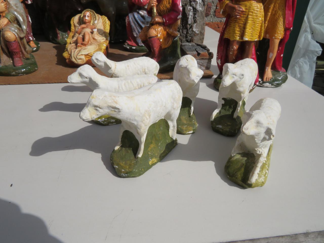 Antieke grote kerststal