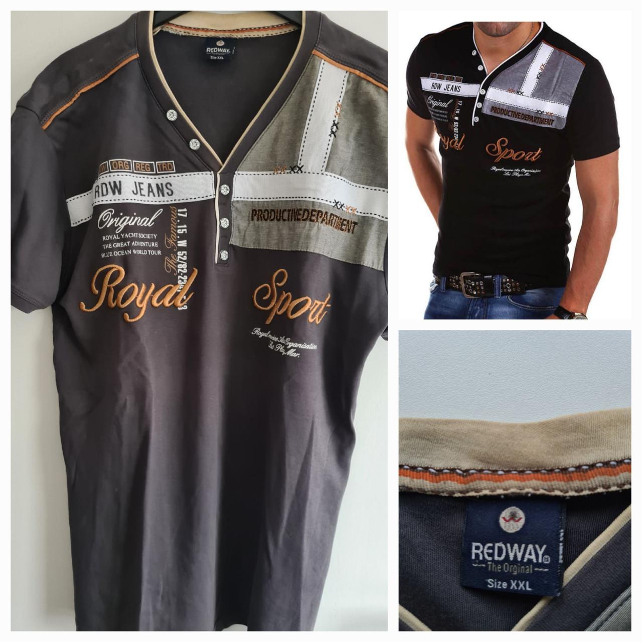 Antraciet grijs poloshirt van Red way Maat XXL