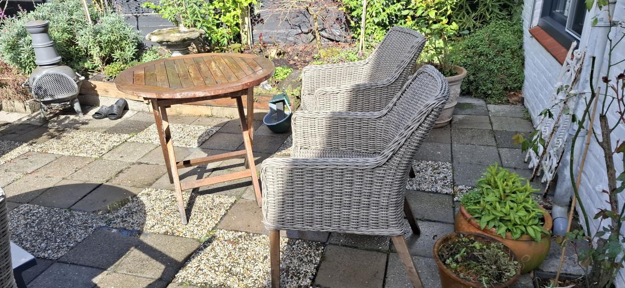 Teak tuinsetje