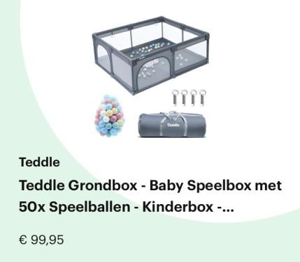 Teddle grond/speelbox 180x150 cm