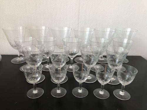 Oud glasservies Doyen