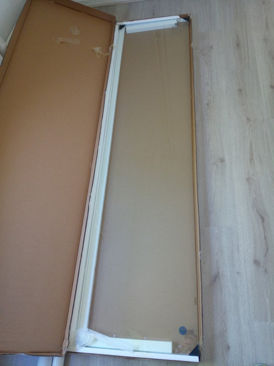 Nieuwe douchewand