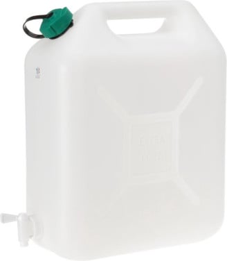 EDA Watertank/jerrycan 20 liter camping waterjerrycans transparant kraantje