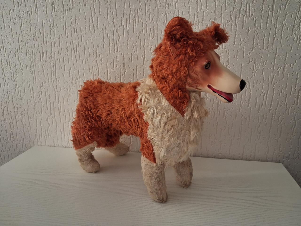 Vintage rubberface Originele Lassie knuffel