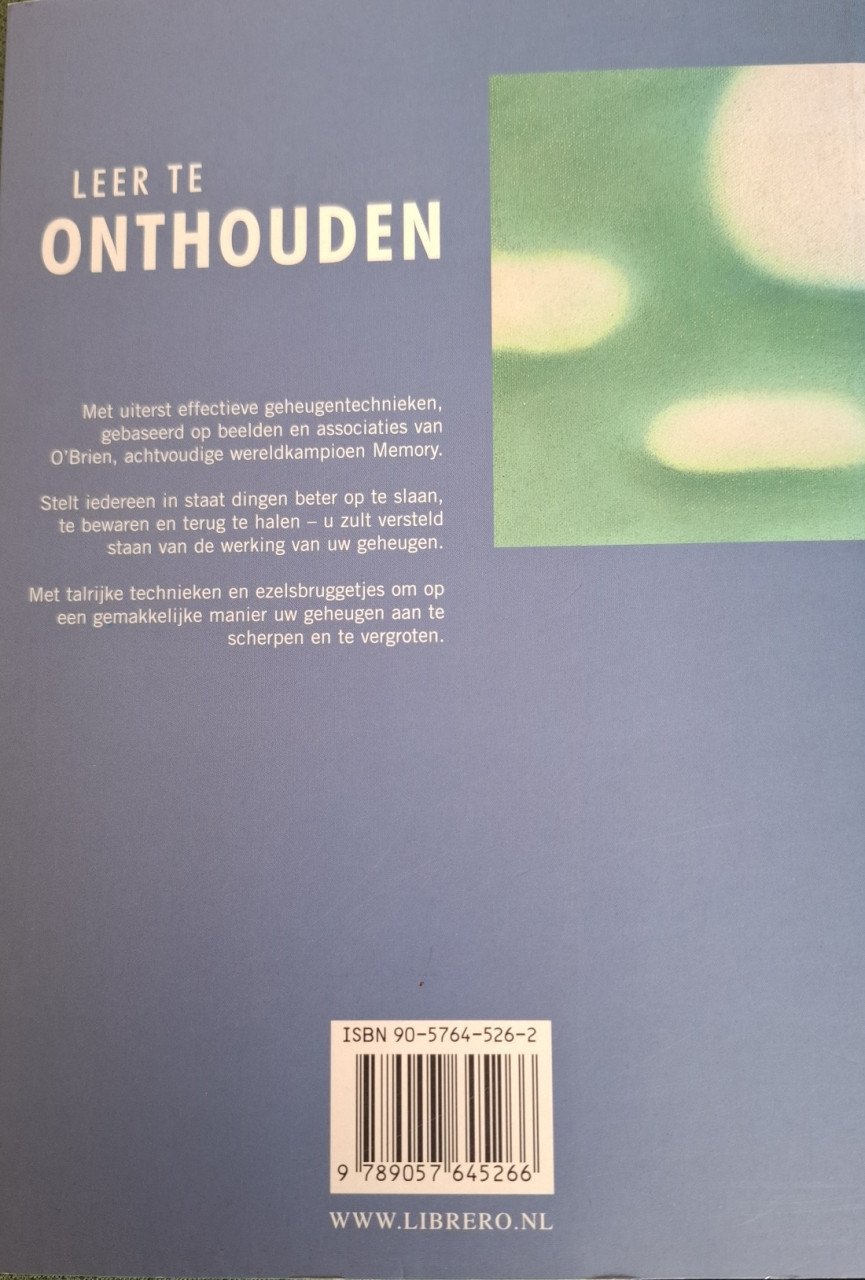 Leer te Onthouden én Onthouden van week tot week, door Dominic O’Brien