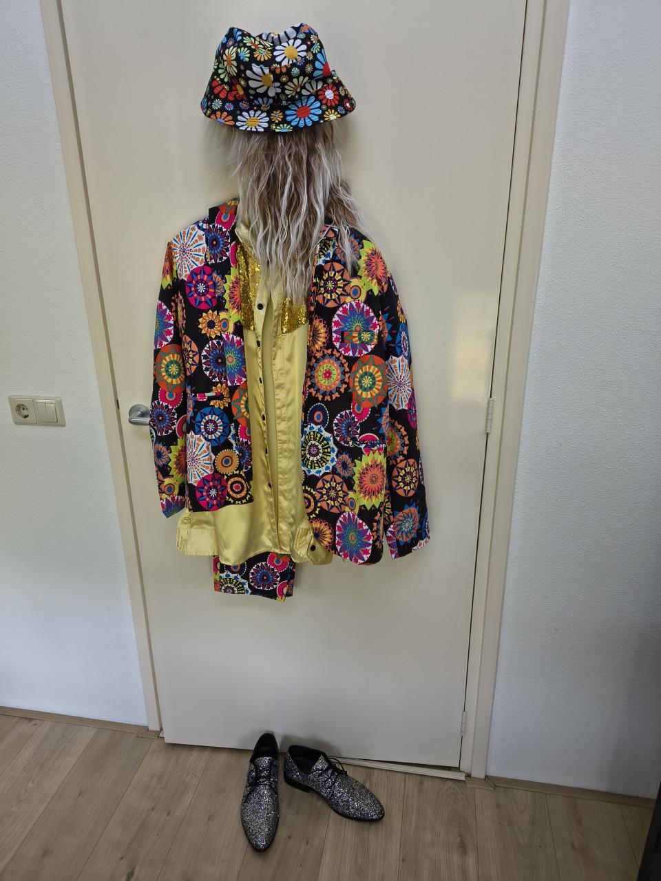 Compleet Flower Power kostuum