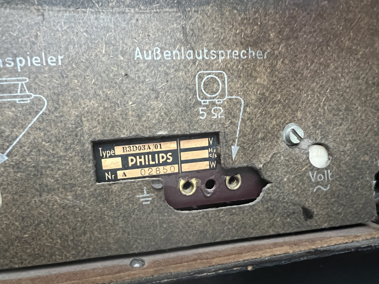 Philips b3d03a antieke buizen radio compleet onbeschadigd