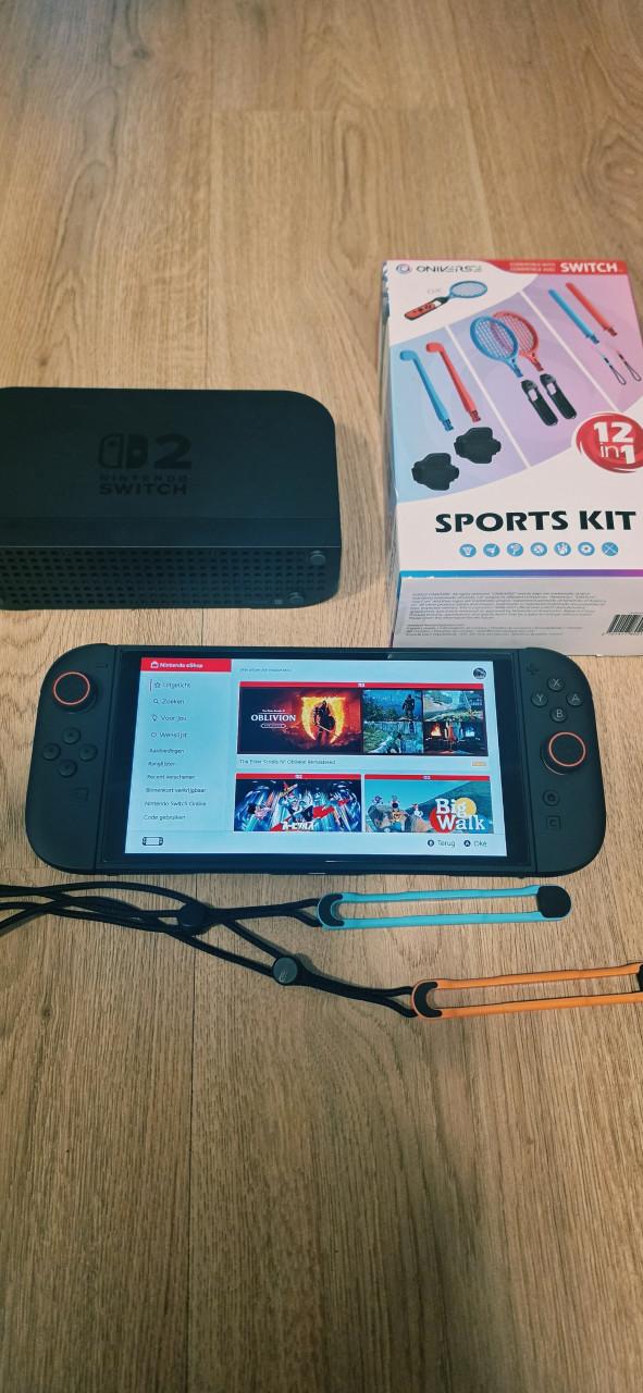 Als nieuw Nintendo switch 2 met spellen en extra