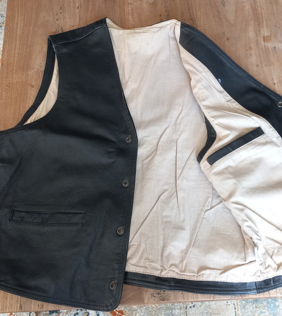 Lederen gilet