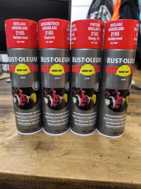 Spuitbus verf hard hat rood