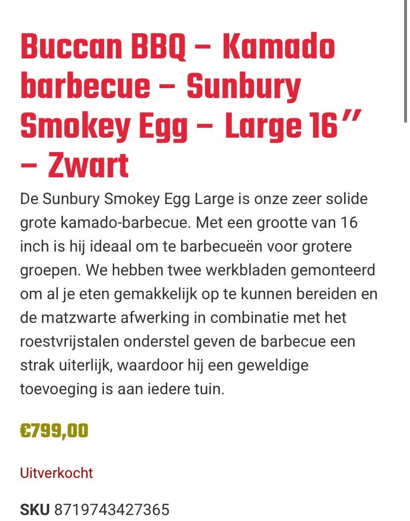 Kamado bbq Buccan