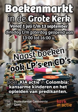 Boekenmarkt in de Grote Kerk van Goes