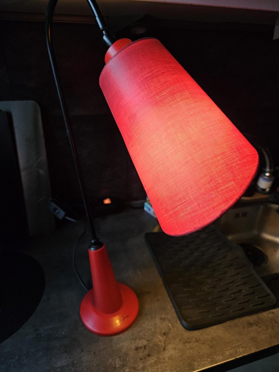 Vintage prachtige Bony Design Tafellamp Rood - Jaren '80